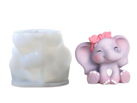 Molde silicona elefante alegre